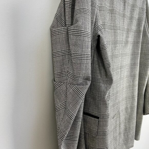 Joie Tomika Ruched Sleeve Blazer Jacket Women Size 12 Caviar Multi MSRP$398 - Picture 11 of 12